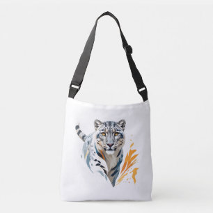 Sac Ajustable Art vectoriel léopard de neige aux couleurs vives