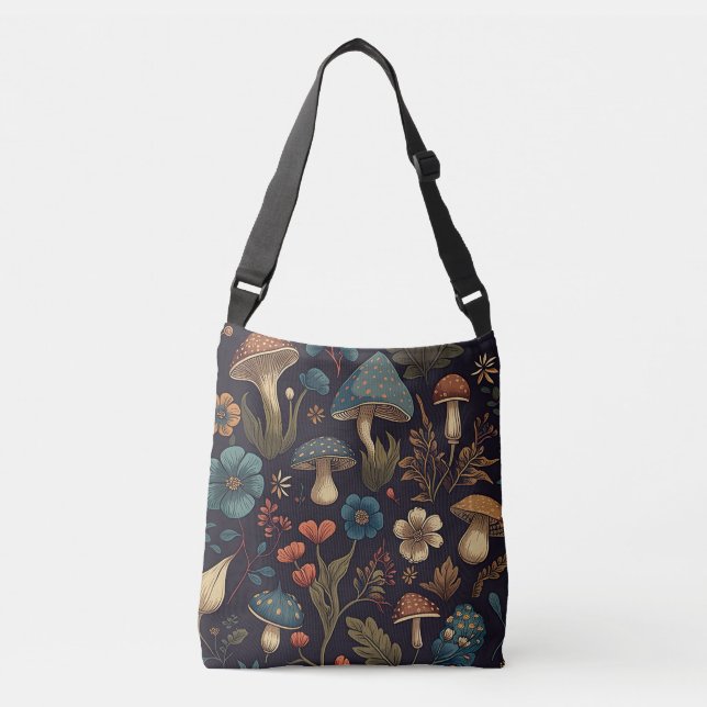 Sac Ajustable Art vintage Fleur de Champignons (Devant)