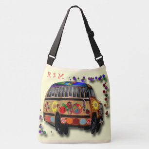 Sac Ajustable Autobus hippie et tournesol