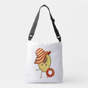 Sac Ajustable Avocado beach girl avec casquette de soleil et ann