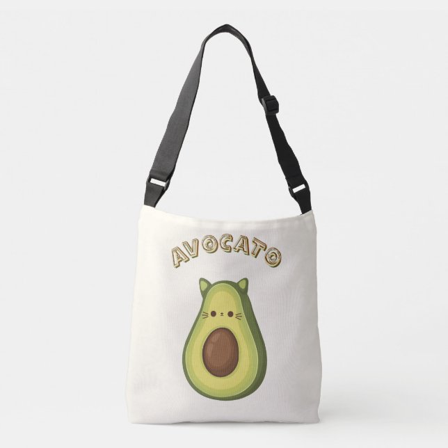 Sac Ajustable AVOCATO - Amoureux de chats et d'Avocado amusants  (Devant)