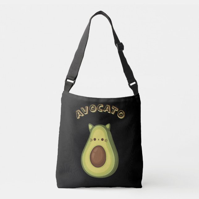 Sac Ajustable AVOCATO - Amoureux de chats et d'Avocado amusants  (Devant)