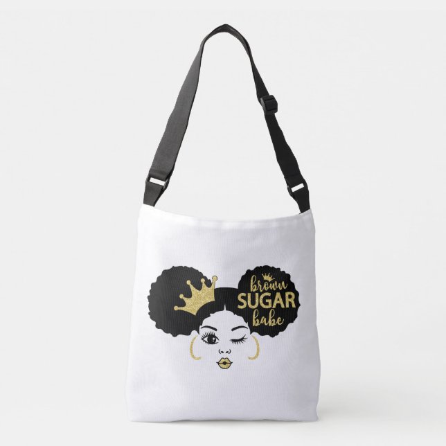 Sac Ajustable Babe Brown Sugar en noir et or (Devant)