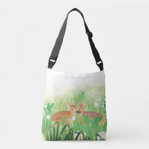 Sac Ajustable Baby Deer - Fawns in Tall Grass Illustration