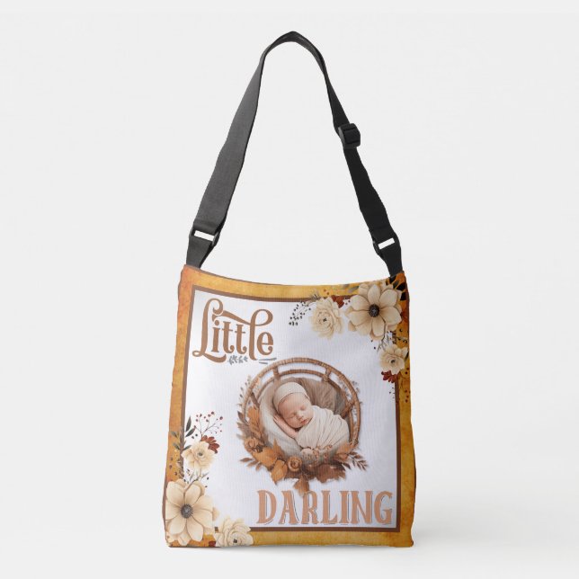 Sac Ajustable Baby shower Floral Boho rustique (Devant)