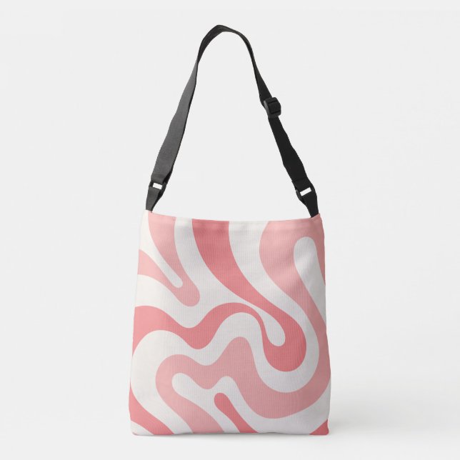 Sac Ajustable Balayage liquide Abstrait en rose tendre (Dos)