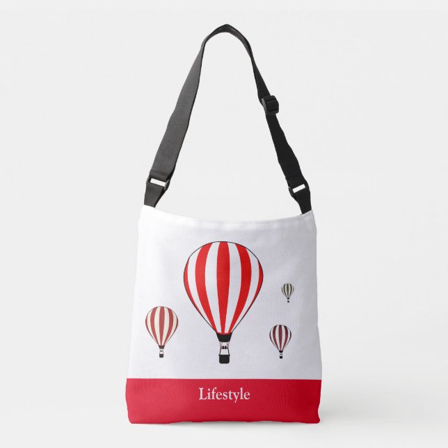 Sac Ajustable Ballons à air chaud rouges et blancs (Devant)