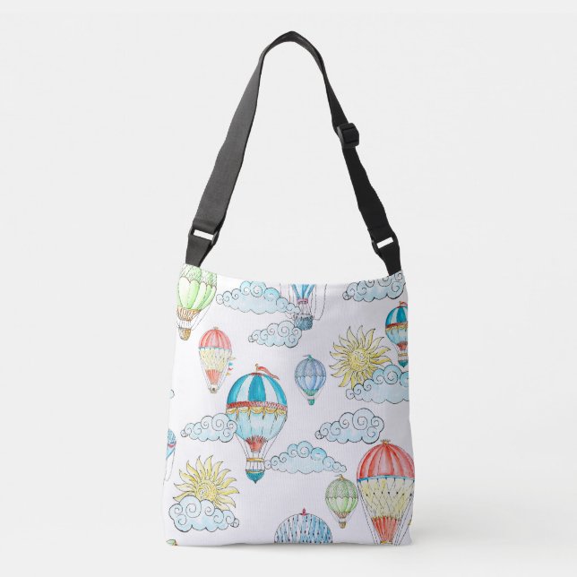 Sac Ajustable Ballons vintages : Aquarelle Whimsical sans joint. (Devant)