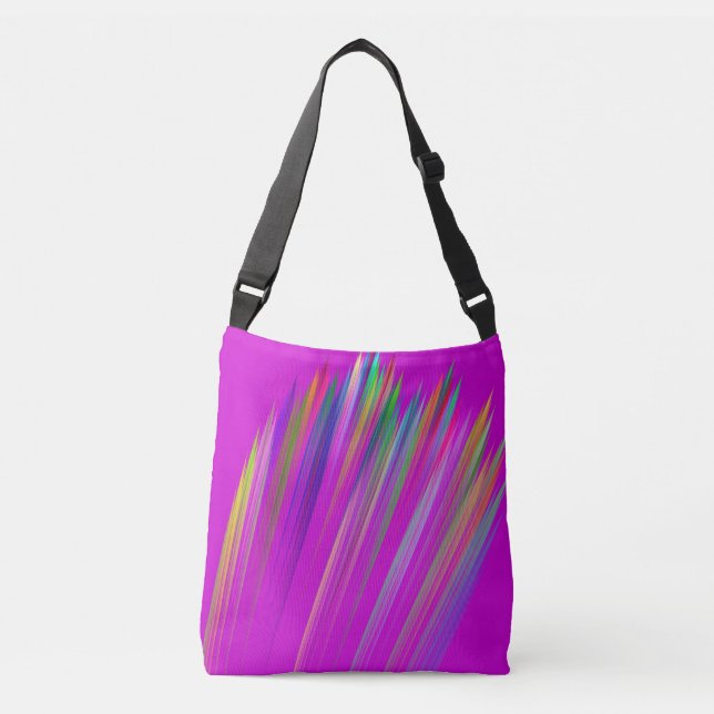 Sac Ajustable Bandes abstraites motley sur couleur fuchsia (Devant)