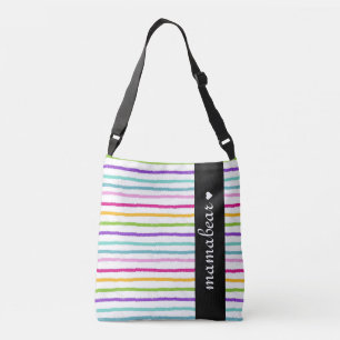 Sac Ajustable Bandes multicolores Corps croisé