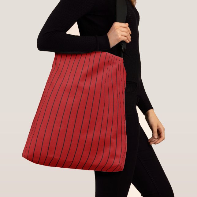 Sac Ajustable Bandes noires et rouges (De près)