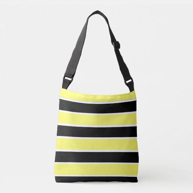 Sac Ajustable Bandes noires, jaunes et blanches (Devant)