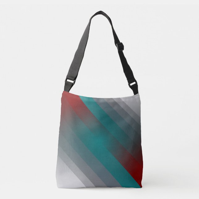 Sac Ajustable Bandes turquoises de gris bordeaux (Devant)