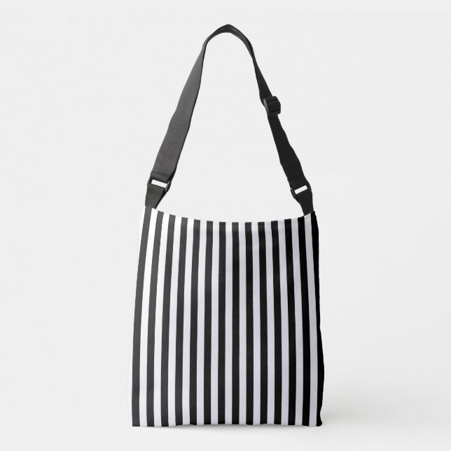 Sac Ajustable Bandes verticales noires et blanches classiques (Devant)