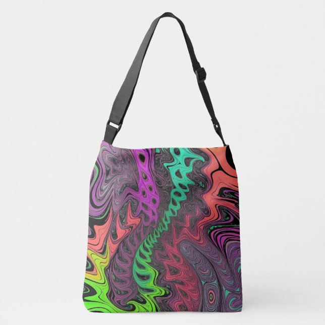 Sac Ajustable Bandolera Grande Estilo Psicodélico (Dos)