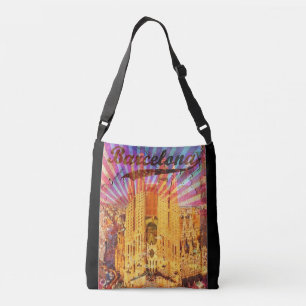 Sac Ajustable Barcelone, Espagne, Poster vintage