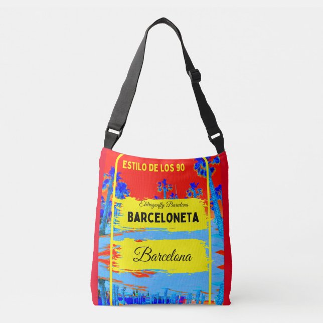 Sac Ajustable Barceloneta, Barcelone style années 90 - design 6 (Devant)