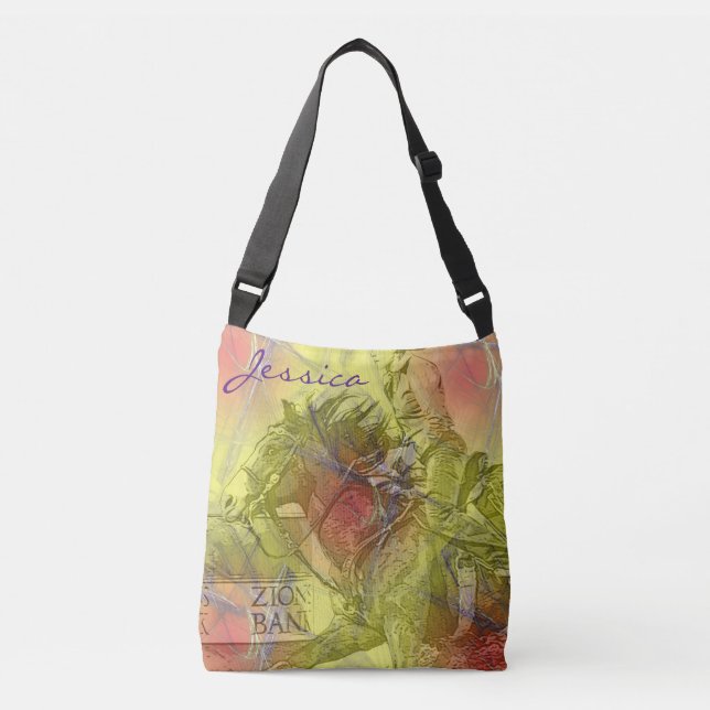 Sac Ajustable Barrel Racer II (tourbillon orange jaune) (Devant)
