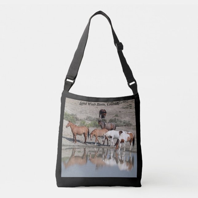 Sac Ajustable Bassin de lavage de sable Chevaux sauvages (Devant)
