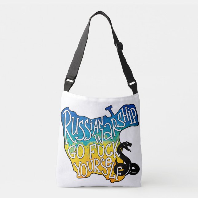Sac Ajustable Bateau de guerre russe en Ukraine (Devant)