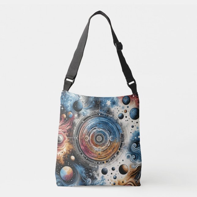 Sac Ajustable Batik futuriste Art cosmique - Design spatial (Devant)