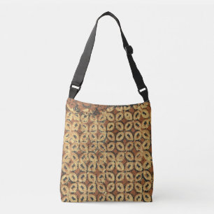 Sac Ajustable Batik Kawung vintage indonésien à motif rustique