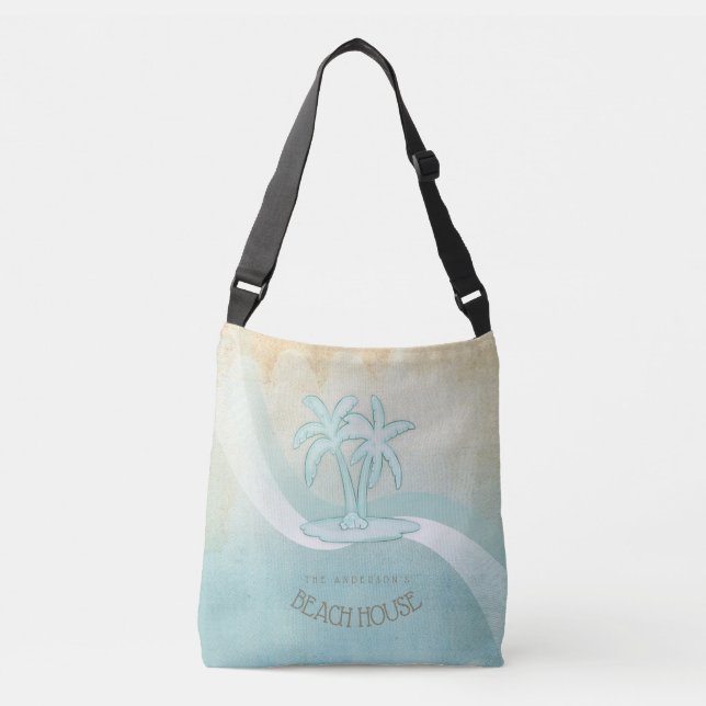 Sac Ajustable Beach House Palm Trees Aqua ID623 (Devant)