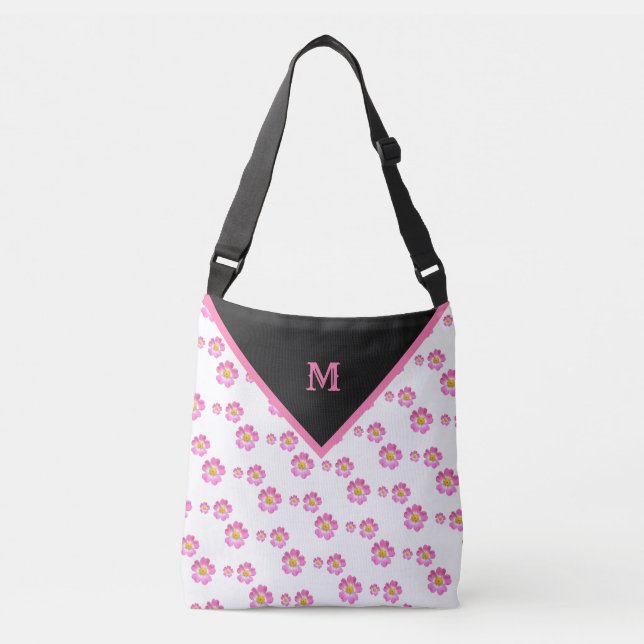 Sac Ajustable Beau Motif à fleurs roses (Devant)