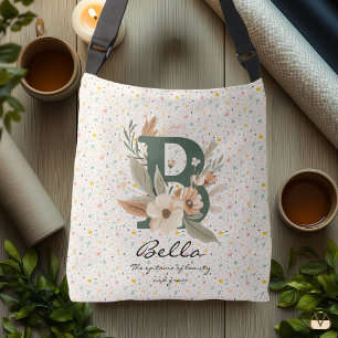 Sac Ajustable Beauté intemporelle de Bella - Monogramme floral d