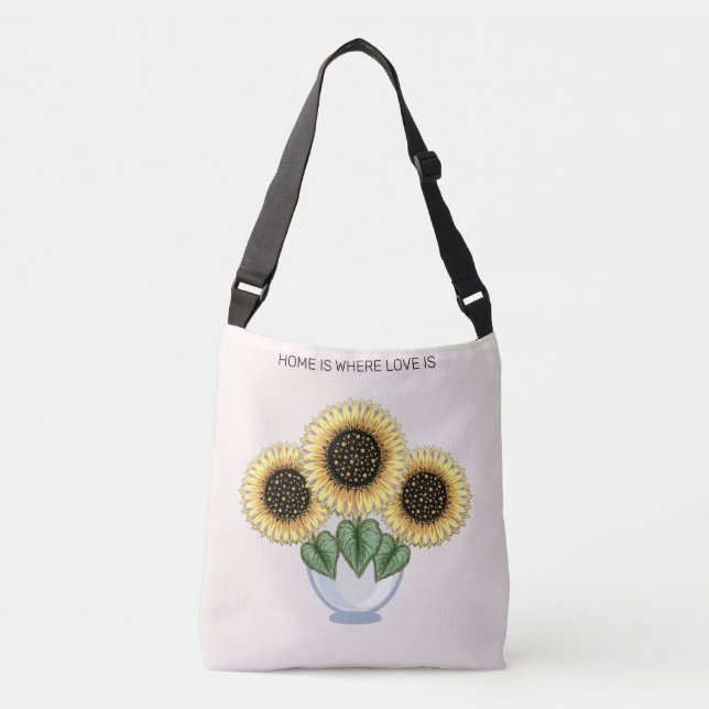 Sac Ajustable Beaux tournesols dans un Vase Art (Devant)