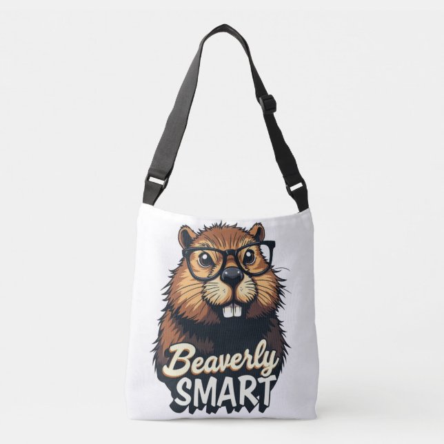 Sac Ajustable Beaverly Smart - Drôle Castor avec lunettes Graphi (Devant)