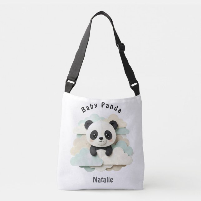 Sac Ajustable Bébé Panda Plié | Origami Mignon  (Devant)