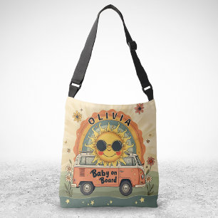 Sac Ajustable Bébé souriant rétro Groovy Soleil, vibrations de p