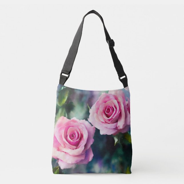Sac Ajustable Belle aquarelle moderne Collection Roses roses ros (Devant)