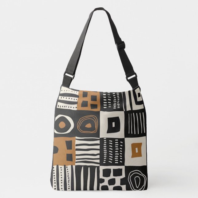 Sac Ajustable Belle boue en tissu africain Impression (Devant)
