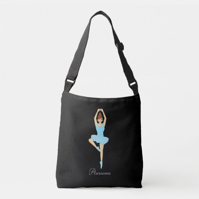Sac Ajustable Belle danseuse de ballet habillée en bleu turquois (Devant)