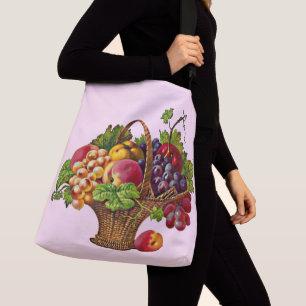 Sac Ajustable belle impression de panier de fruits victoriens