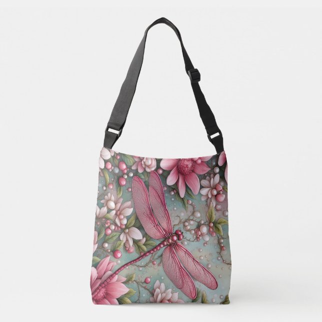Sac Ajustable Belle libellule florale (Devant)