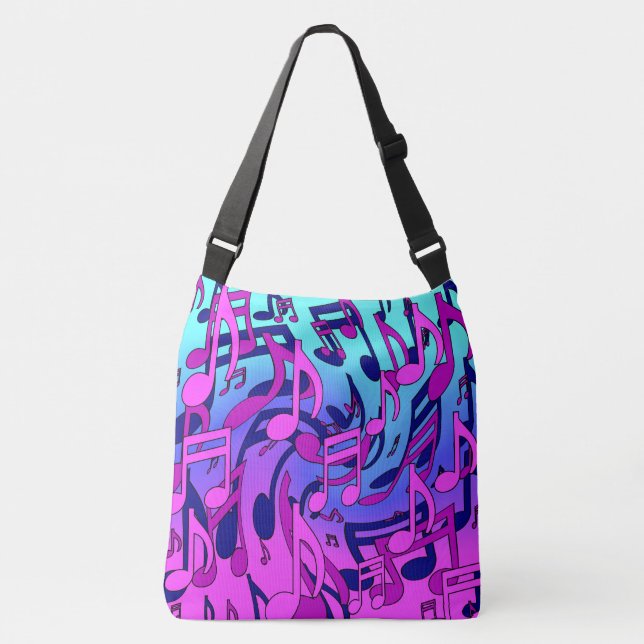 Sac Ajustable Belle musique Joyeuses couleurs vives notes musica (Devant)