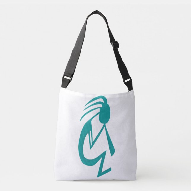 Sac Ajustable Belle peinture Turquoise Kokopelli (Devant)
