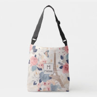 Belles Fleurs et Tour Eiffel Paris Monogramme