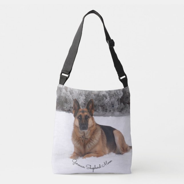 Sac Ajustable Berger allemand magnifique dans la neige (Devant)