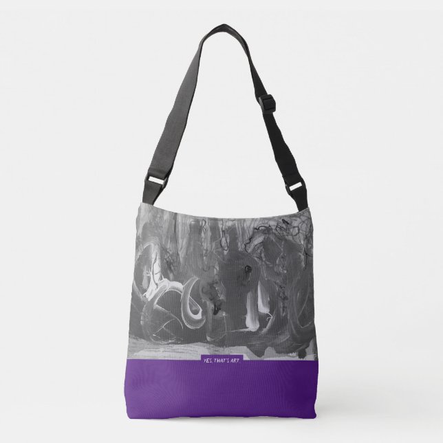 Sac Ajustable Berry&Grey, Abstract Art (Devant)