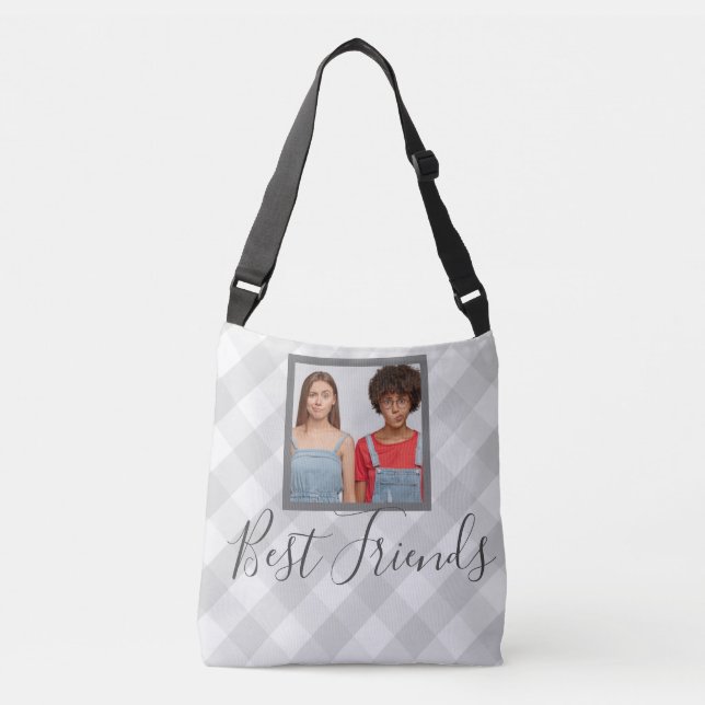 Sac Ajustable Best Friends Photo Grey Plaid (Devant)