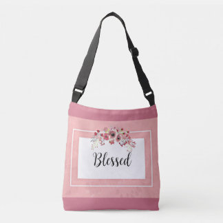 Sac Ajustable Bienheureux Pink Floral Pays rose et blanc