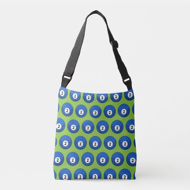 Sac Ajustable Billard bleu numéro deux Motif (Devant)