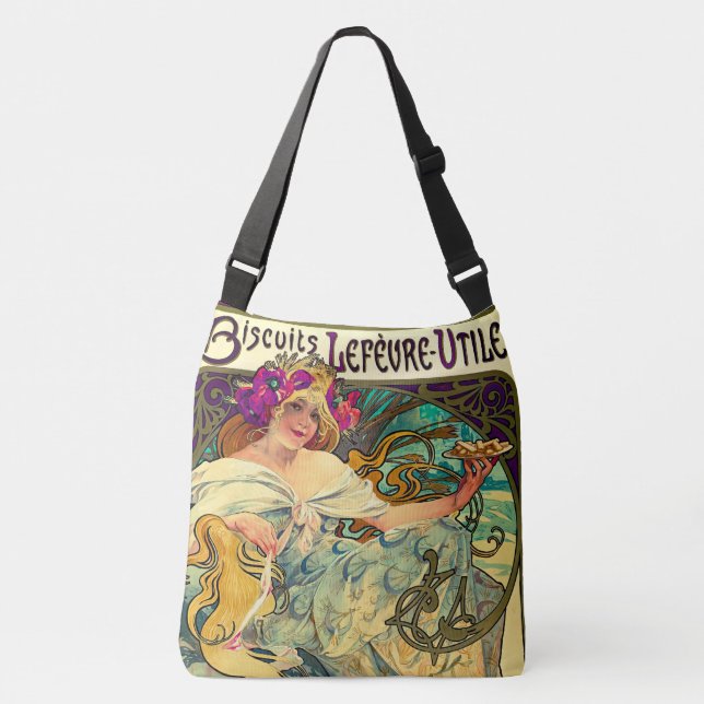 Sac Ajustable Biscuits Lefevre-Utile par Alphonse Mucha (1896) (Devant)