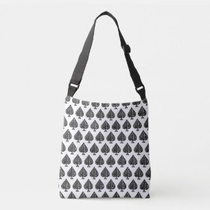 Sac Ajustable Black Jouer Symbole de carte pique forme Lino coup