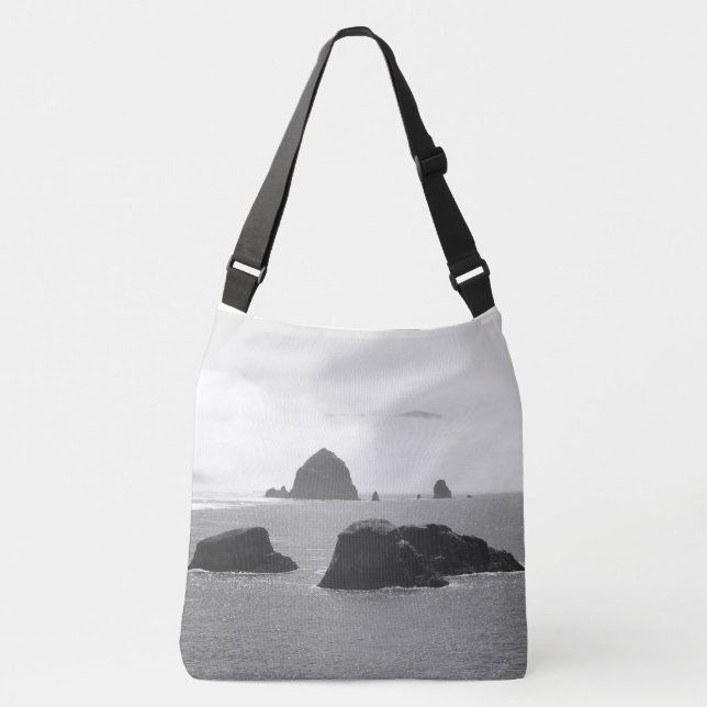 Sac Ajustable Black & White Cannon Beach Sea Stations Large (Devant)