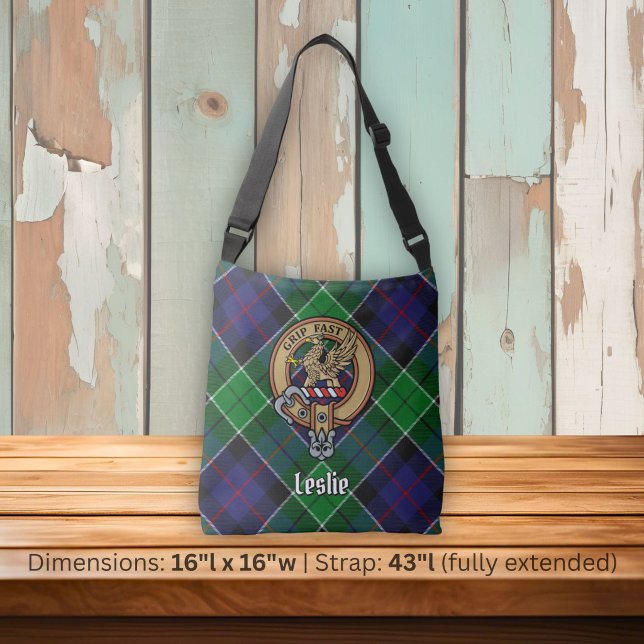 Sac Ajustable Blason du Clan Leslie sur tartan de chasse (Créateur téléchargé)
